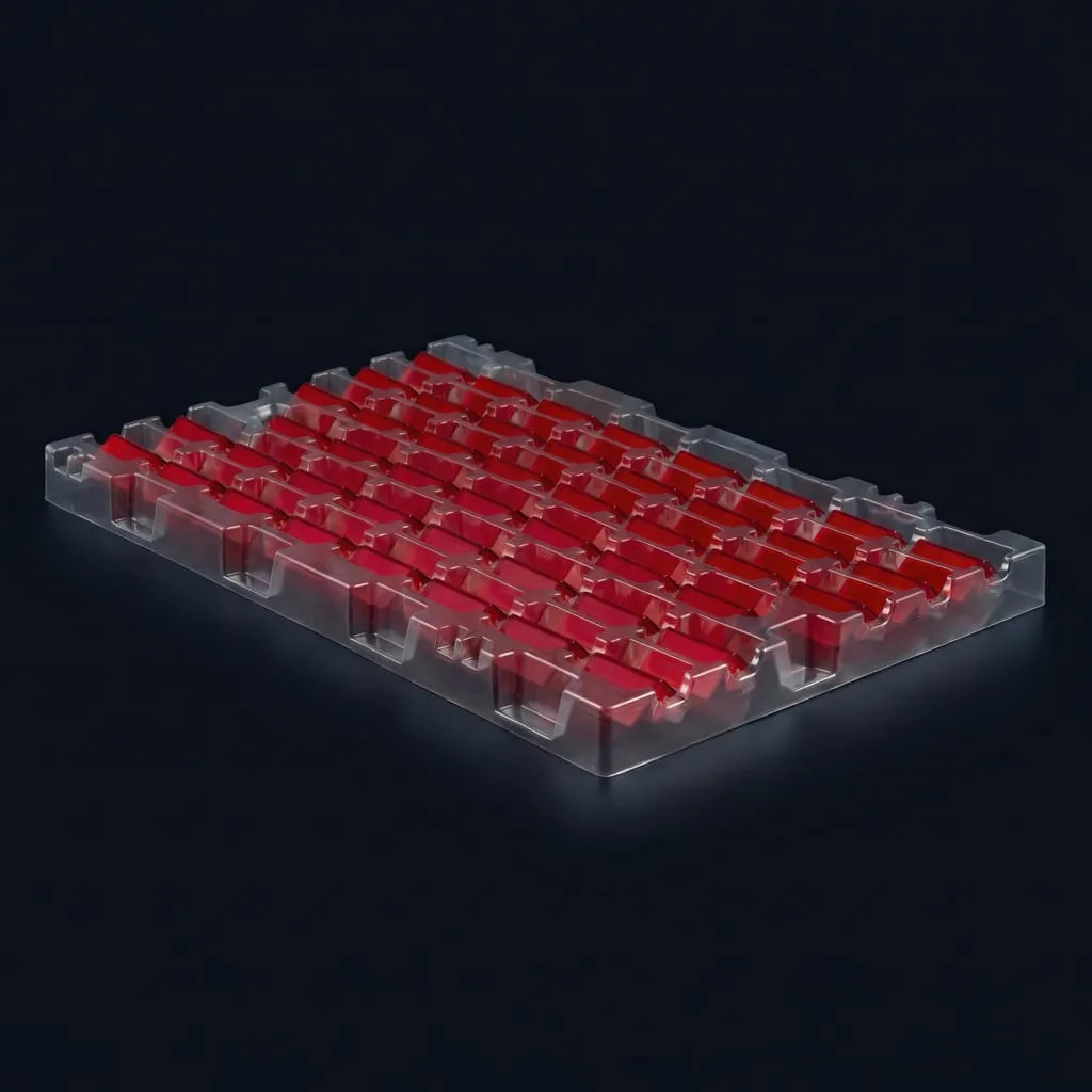 Disposable tray PET plastic tray filled transparent – Scafa Thermoforming